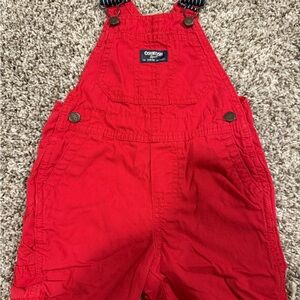 OshKosh B'gosh Red Overalls with Adjustable Straps